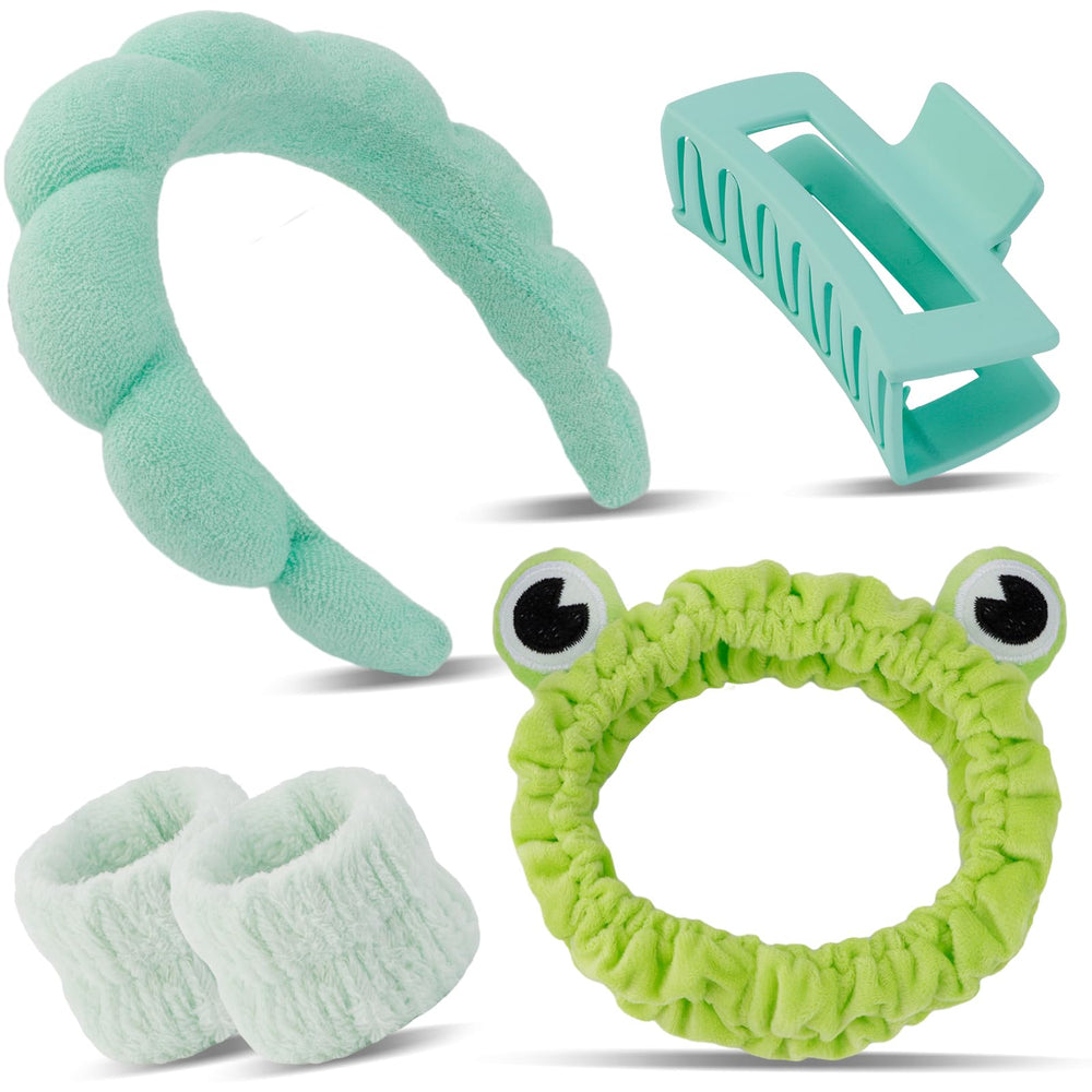 Canitor headband front view green frog shows cute design and secure hold