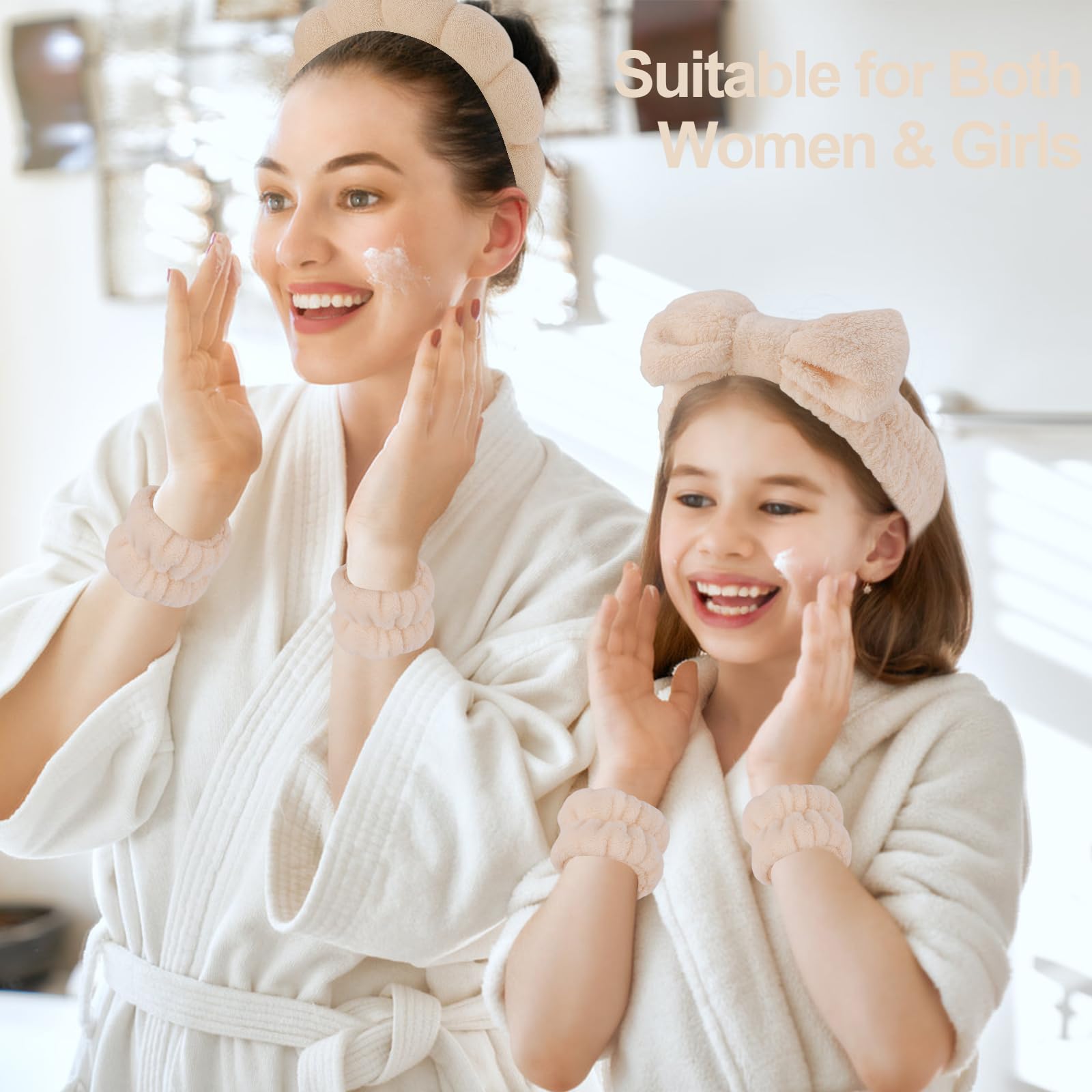 Canitor headband in use during face wash for mess-free routine