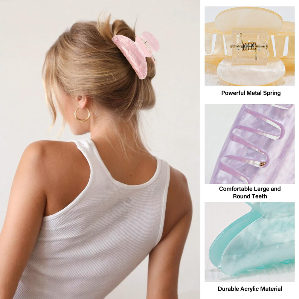 Canitor clip in use securing a half-up style for comfortable everyday wear