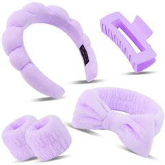 Canitor purple set front view showing entire spa accessory kit and convenience