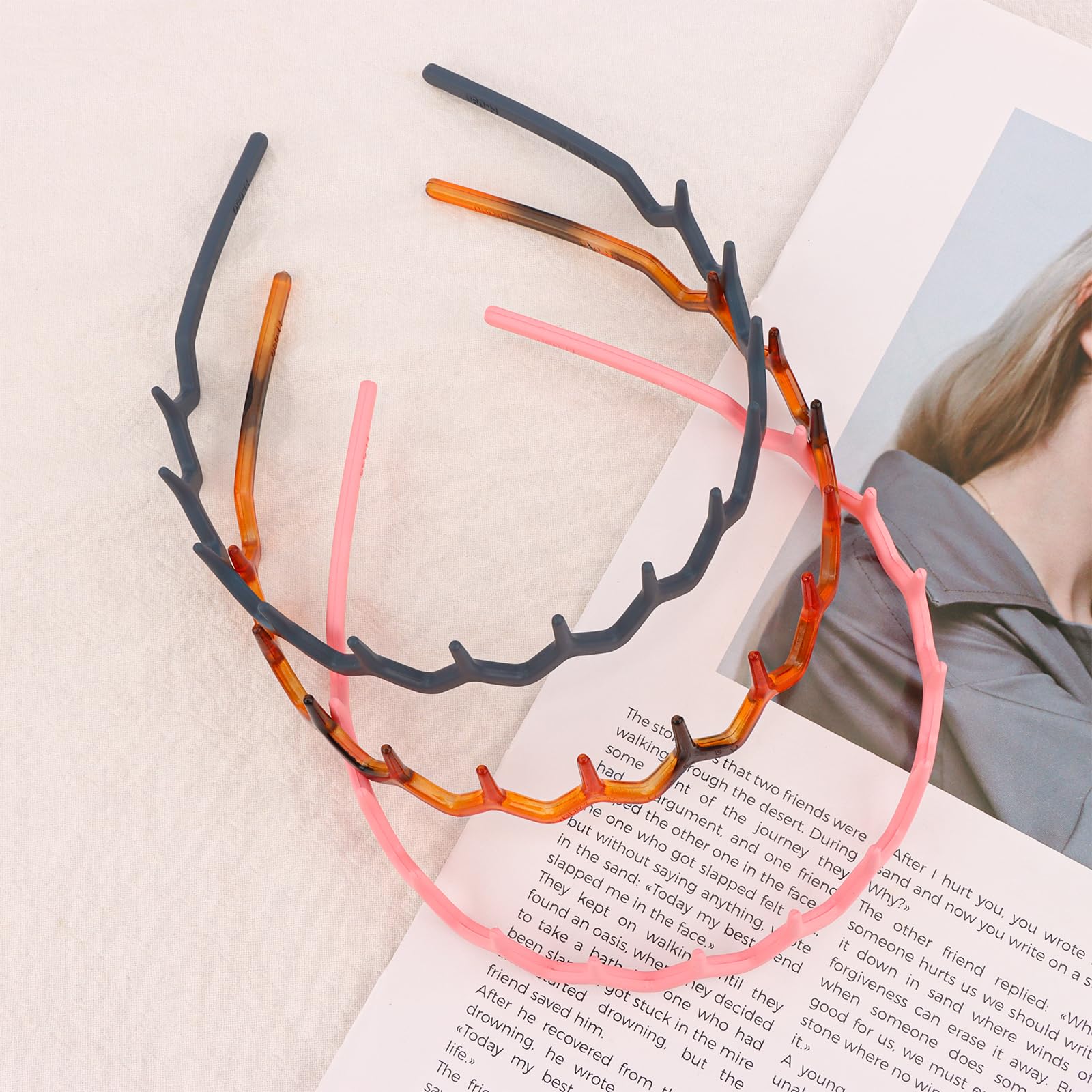 Canitor headband styled with a bun illustrating neat, finished look
