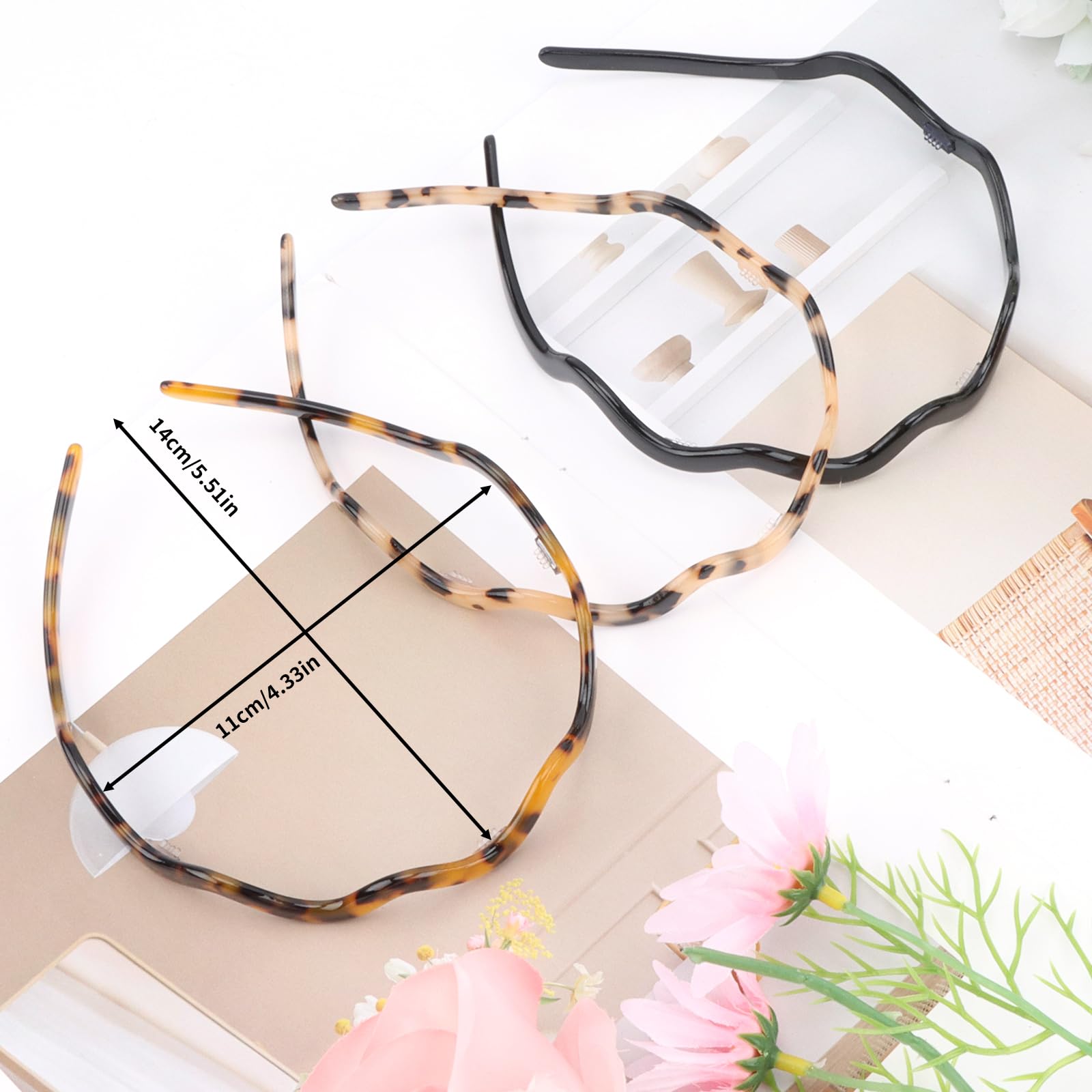 Wavy profile of Canitor headband styled in hair for secure non-slip hold