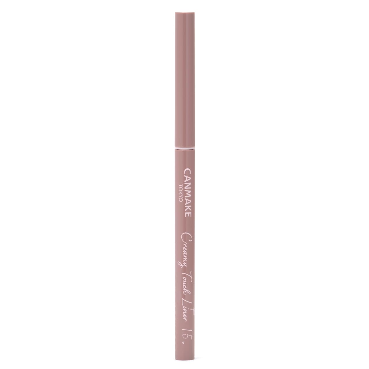 CANMAKE front packaging of creamy touch liner showing shade label and twist-up cap benefit long-lasting color