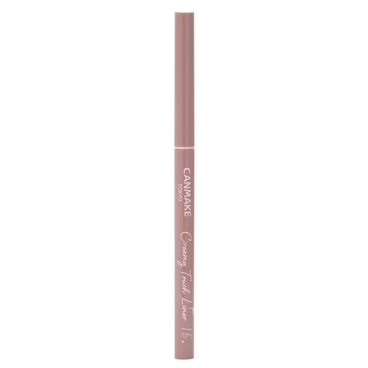 CANMAKE front packaging of creamy touch liner showing shade label and twist-up cap benefit long-lasting color