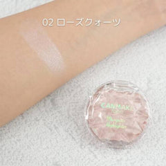 CANMAKE Munyutto on-skin cheek closeup showing natural pink glow and luminous benefit