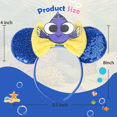 CANMIL bow emblem detail showing cute underwater motif and secure attachment for durability