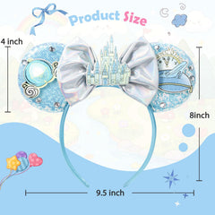 CANMIL textured sequin ears detail, highlights reflective finish and appeal