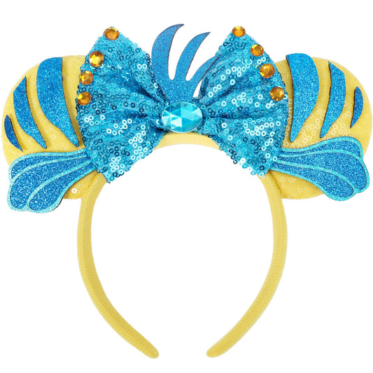 CANMIL front view mouse ears headband showing sparkle and bow for instant style