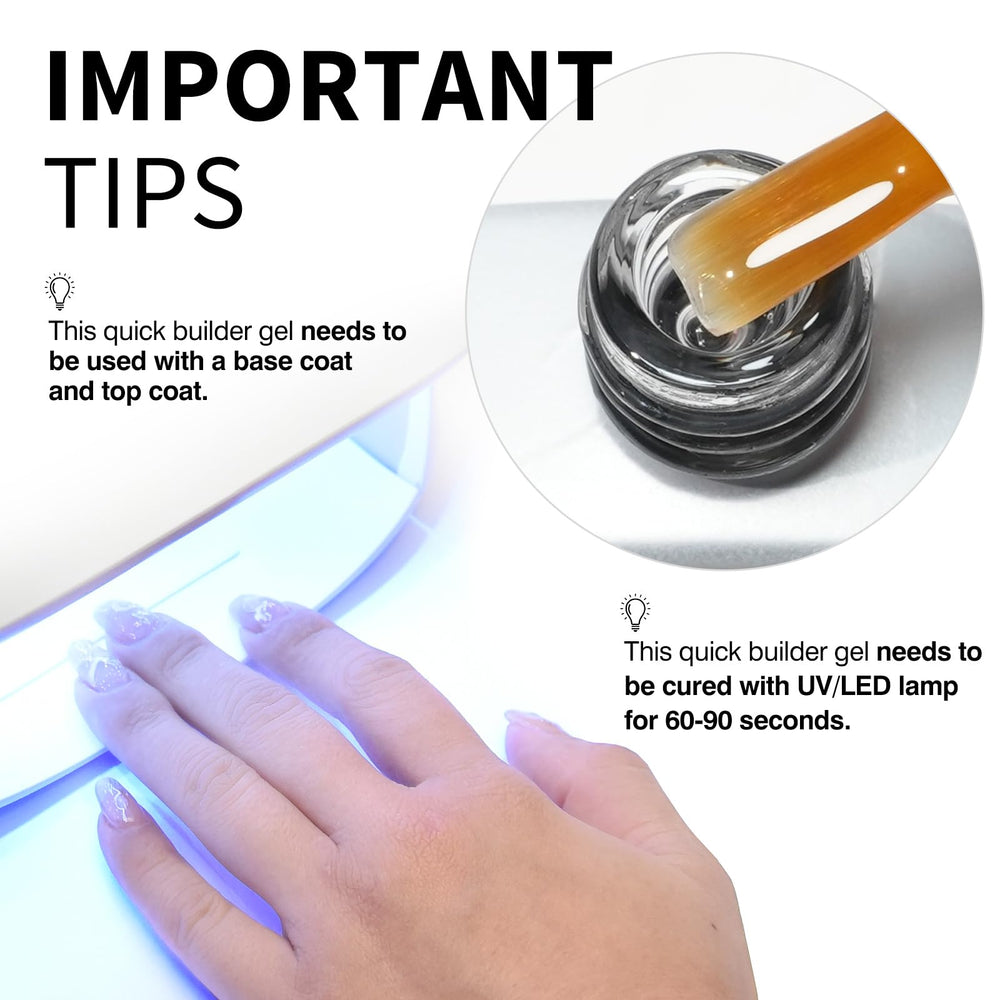 CANNI application on fingers demonstrating quick build and neat finish benefit