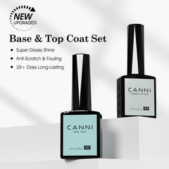CANNI base coat brush close-up applying smooth foundation to nails for better adhesion