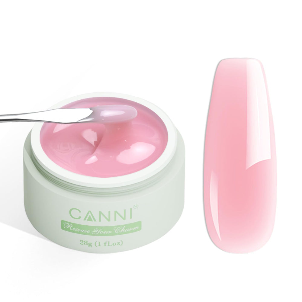 CANNI builder gel bottle front view showing label and 1 fl oz size benefit
