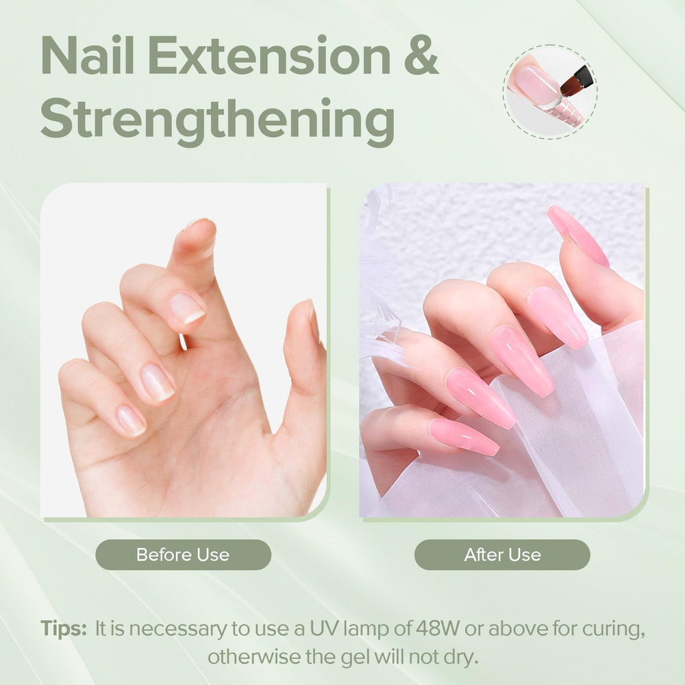 CANNI builder gel sculpted on nail form illustrating easy extension creation