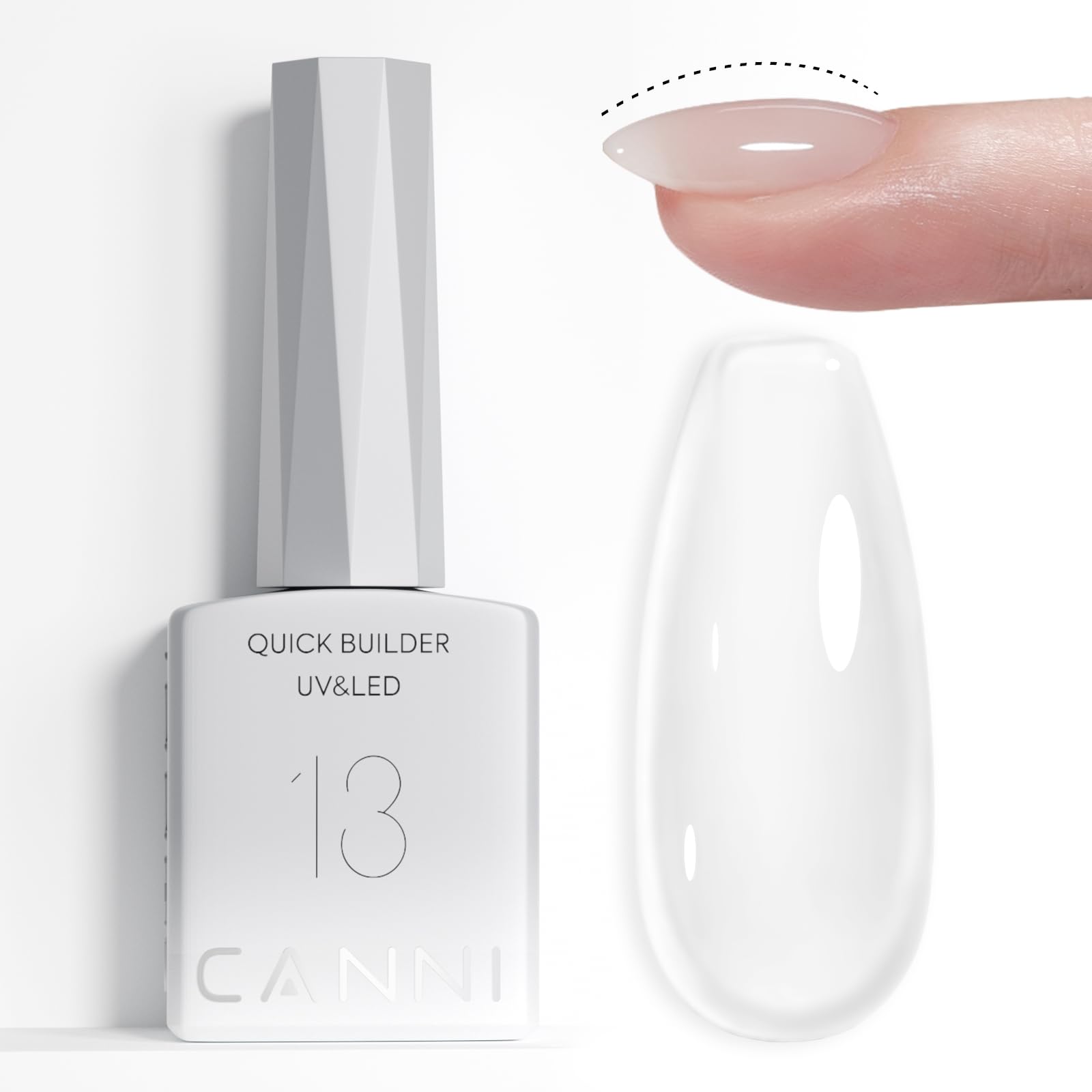 CANNI bottle front view showing clear builder gel and brand