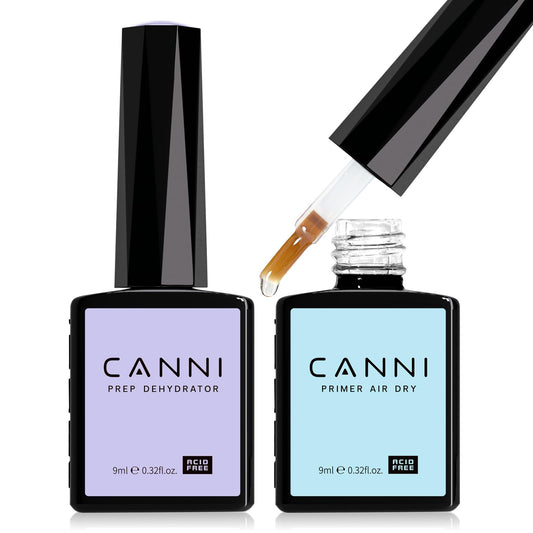 CANNI front packaging showing the 2-piece nail prep set for faster adhesion