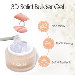 CANNI gel texture close-up highlighting soft elastic consistency and control