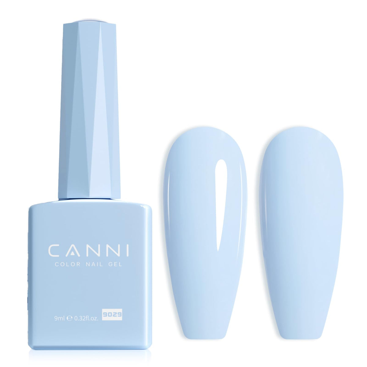 CANNI front bottle showing pastel baby-blue shade and accurate color preview benefit