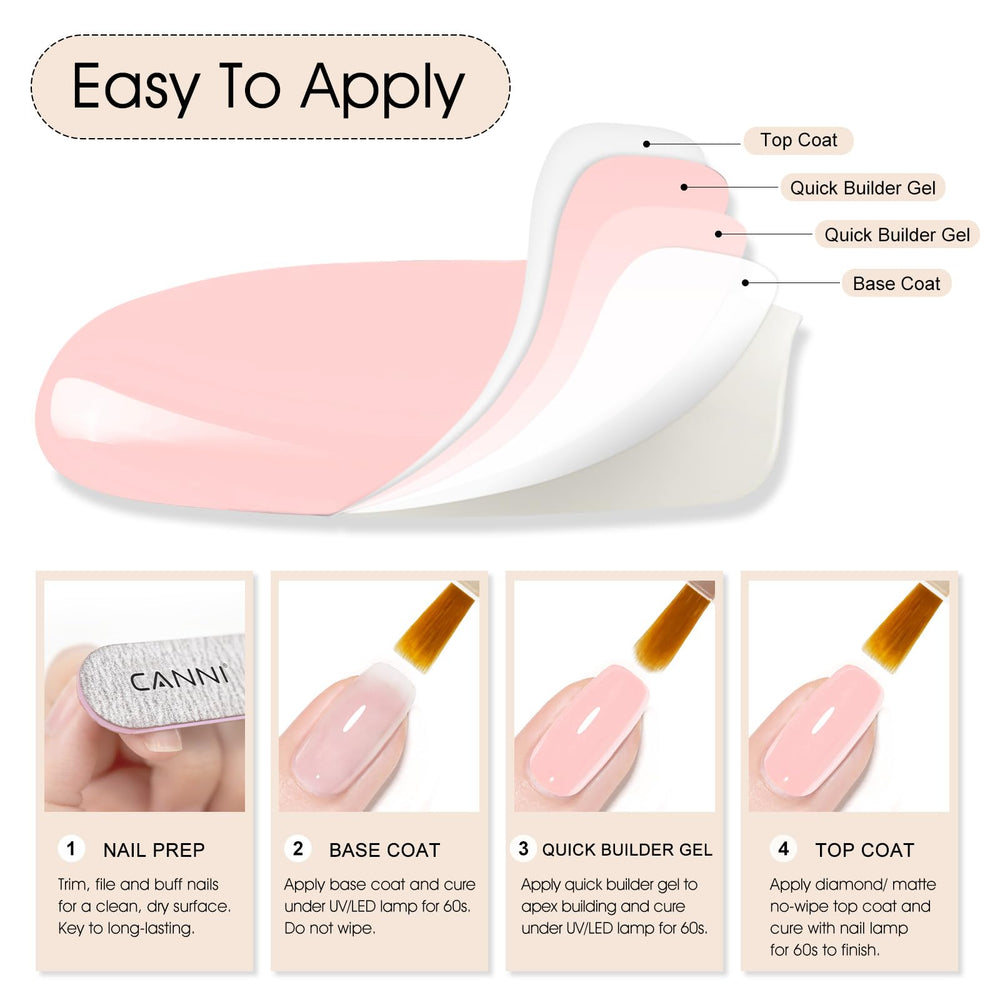 CANNI applied during DIY manicure showing salon results at home benefit