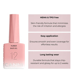 CANNI before and after nails illustrating added strength and visible improvement