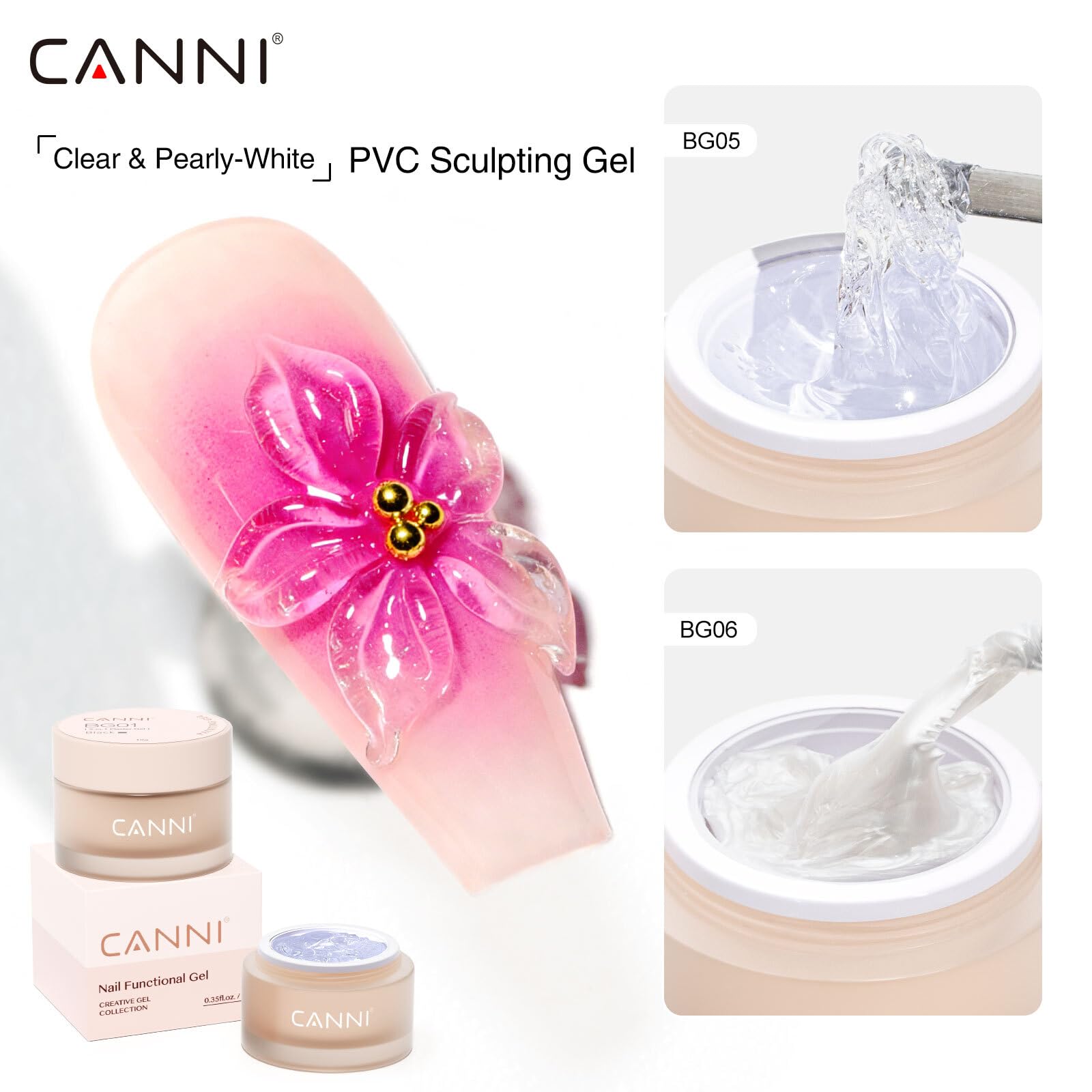 CANNI sculpting tool shaping gel demonstrating non-sticky manipulation benefit