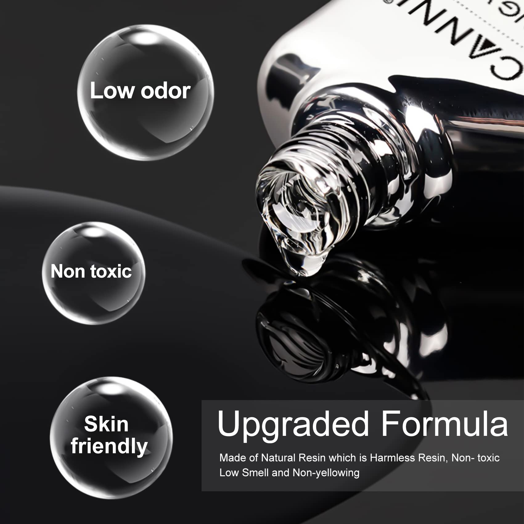 CANNI brush stroke showing smooth no-wipe gel texture and coverage