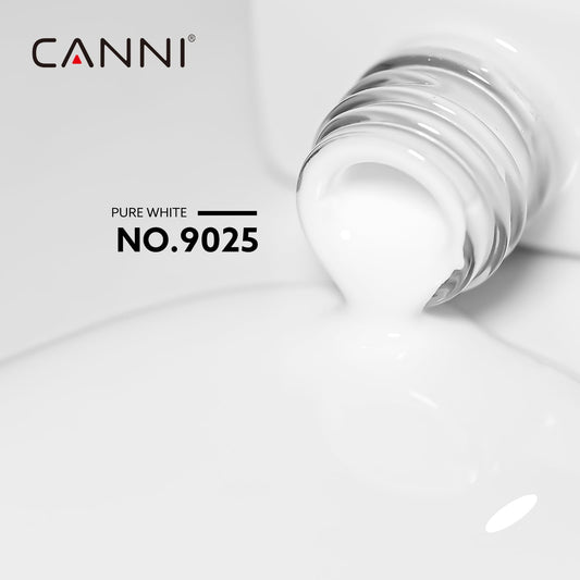 CANNI white gel open bottle with brush demonstrating smooth application