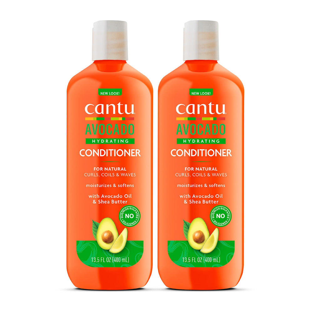 Cantu front packaging showing bottle and label, highlights hydration benefit