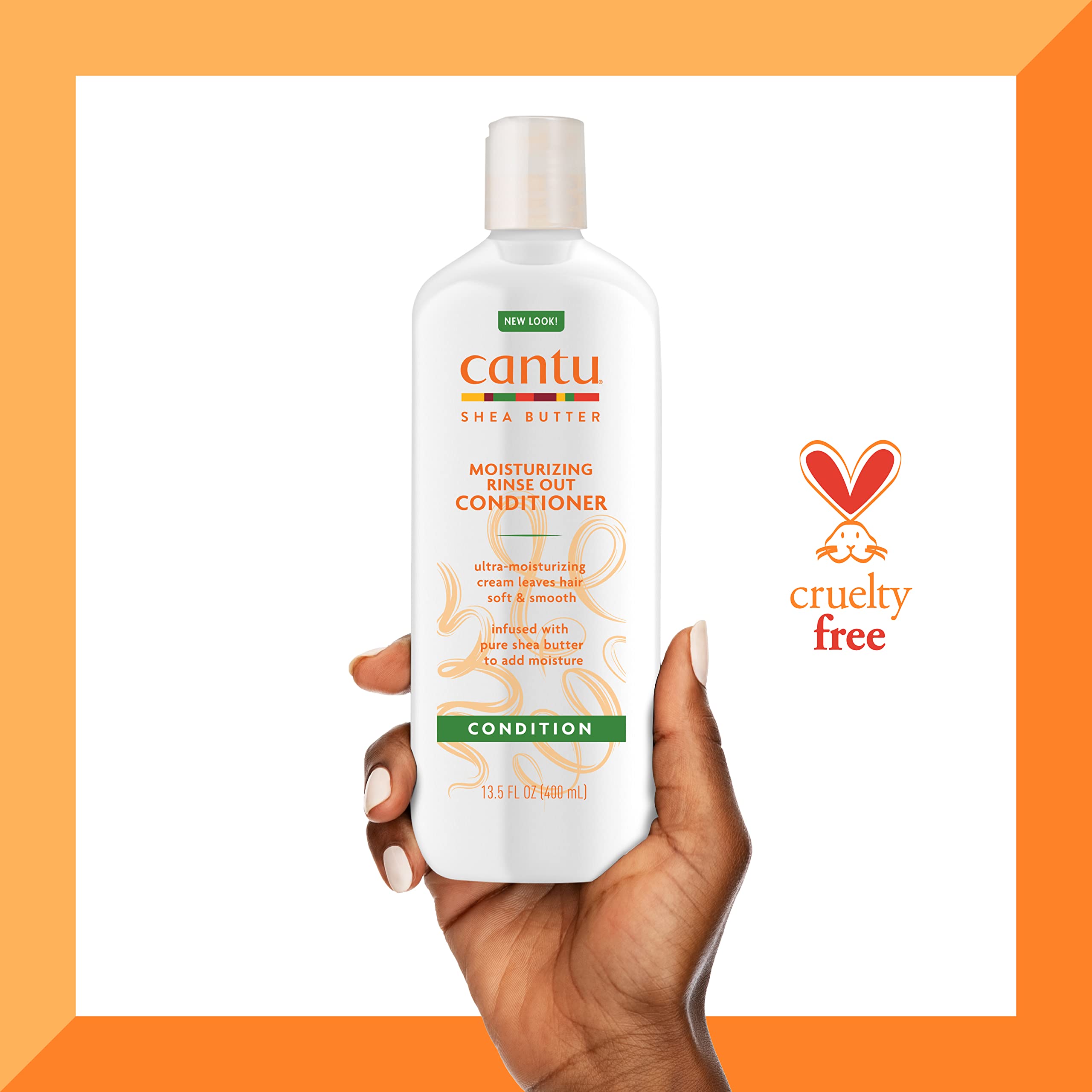 Cantu before and after hair showing improved shine and softness benefit