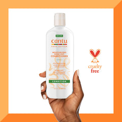 Cantu before and after hair showing improved shine and softness benefit