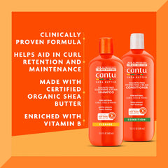 Cantu conditioner cream texture highlighting rich shea butter hydration