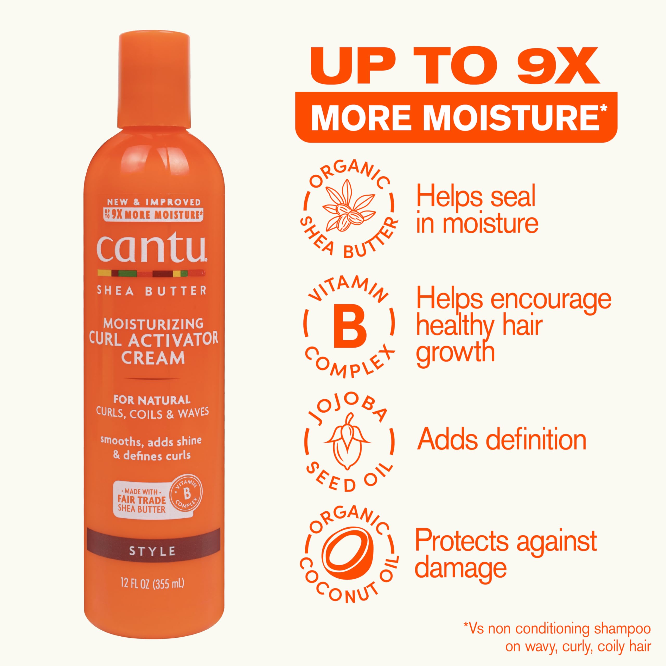 Cantu cream on hand demonstrating easy application and detangling benefit