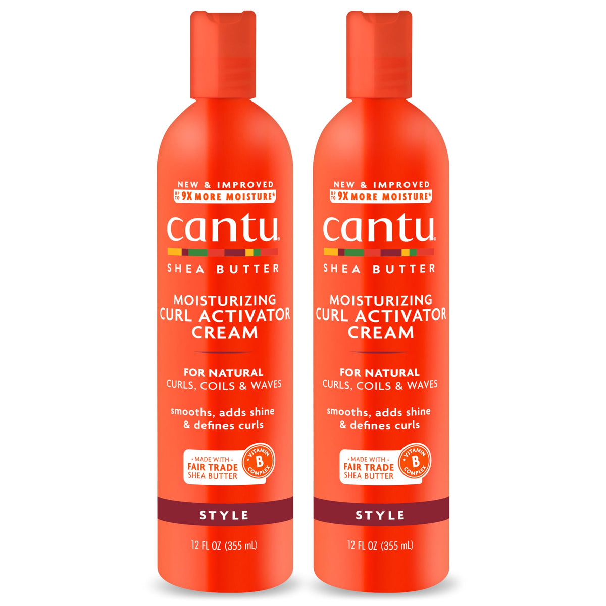 Cantu front packaging showing jar that defines curls and adds shine