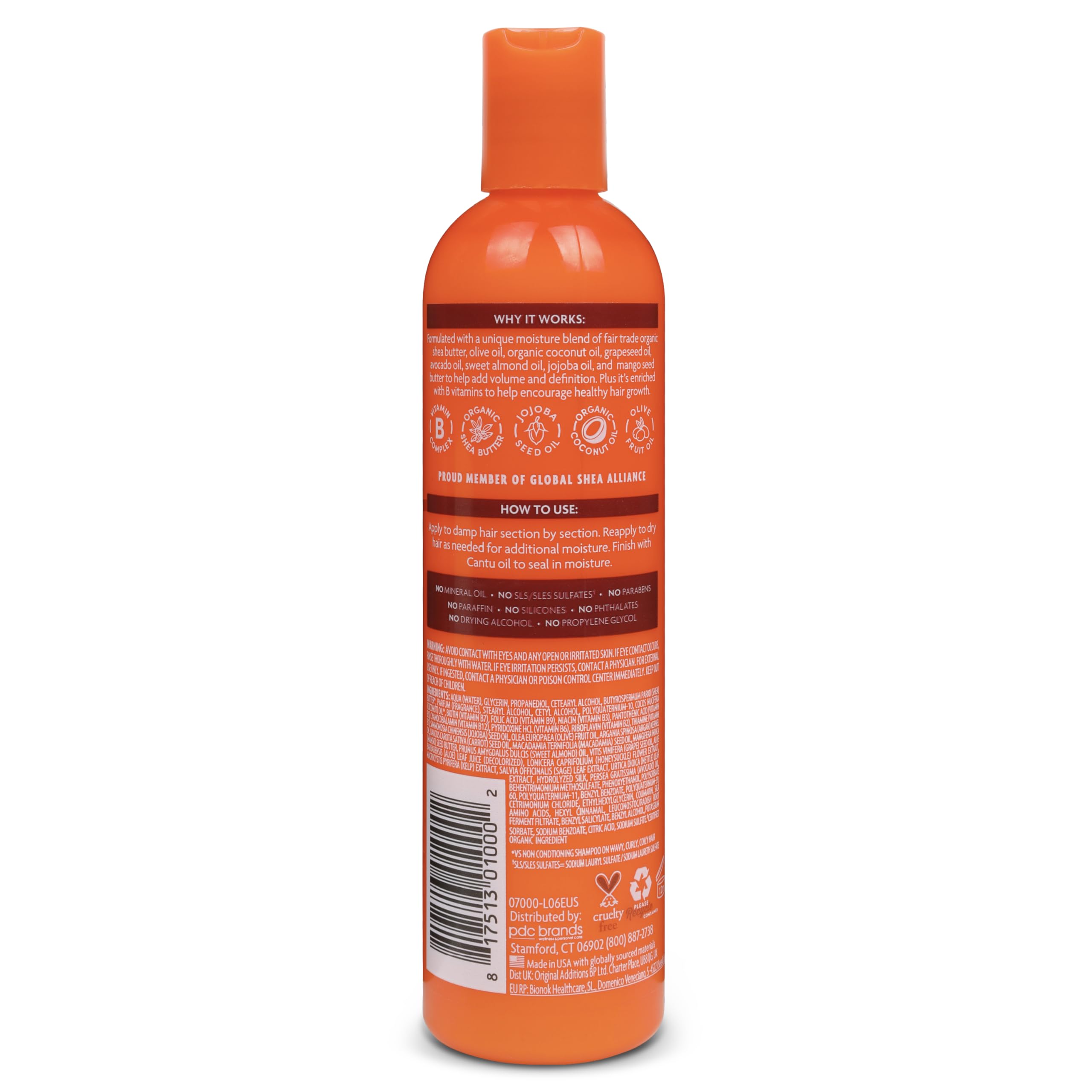 Open jar texture of Cantu cream highlighting smooth moisturizing texture