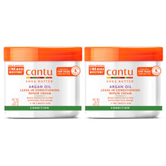 Cantu front packaging showing two 16 oz tubs and clear product benefits