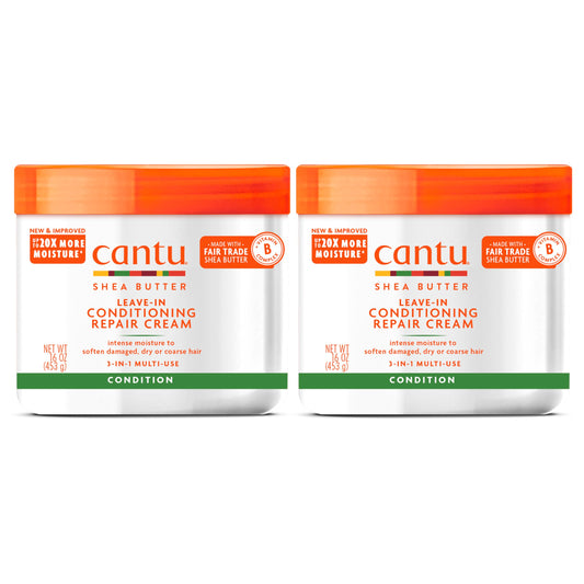 Cantu front packaging twin pack showing product and size benefits