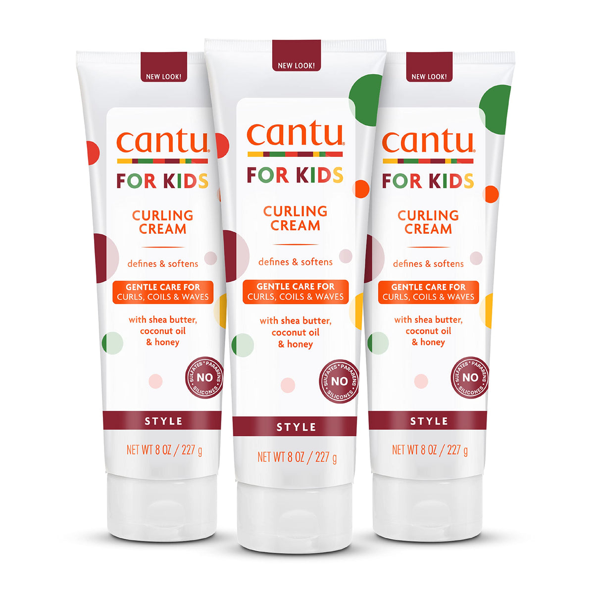 Cantu front packaging 8oz jar showing label and product benefit