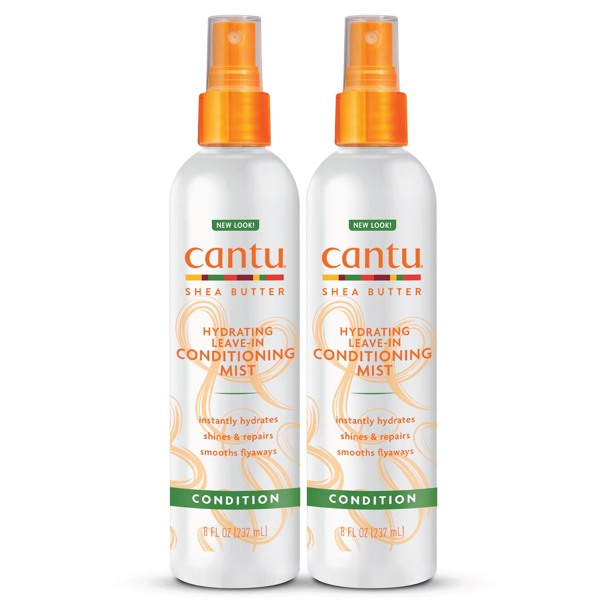 Cantu front packaging two spray bottles showing product and convenience