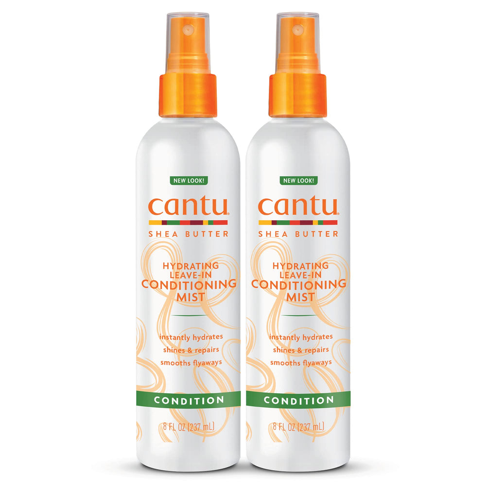 Cantu front packaging two spray bottles showing product and convenience