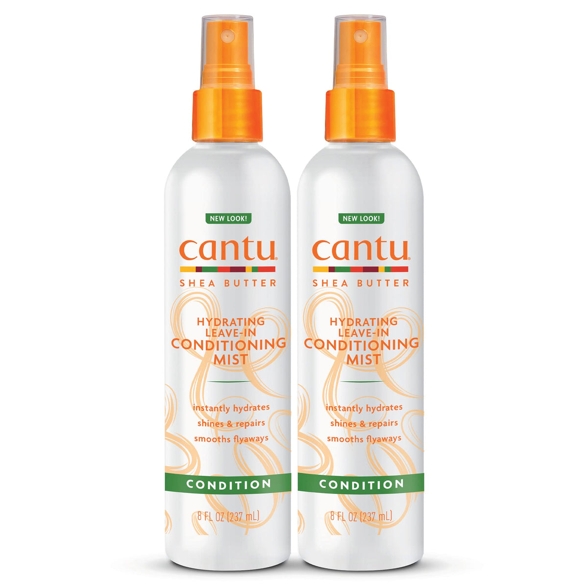 Cantu front packaging two spray bottles showing product and convenience