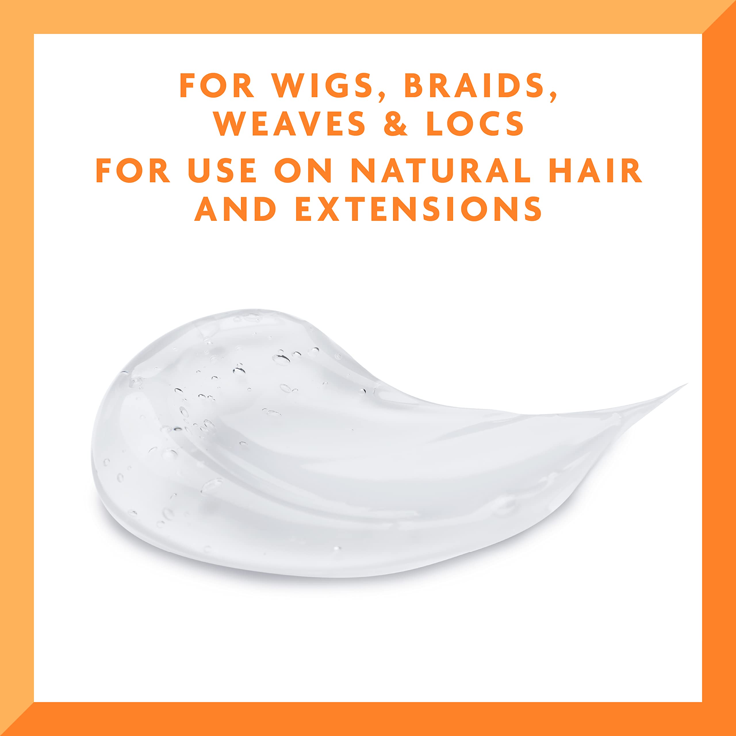 Cantu gel in hands applying to hair demonstrating easy distribution