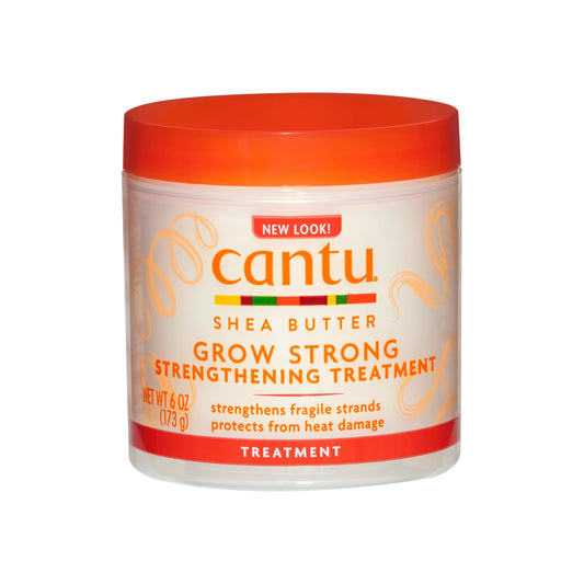 Cantu Grow Strong front packaging showing 6 oz jar and product benefits