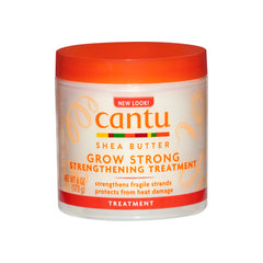 Cantu Grow Strong front packaging showing 6 oz jar and product benefits