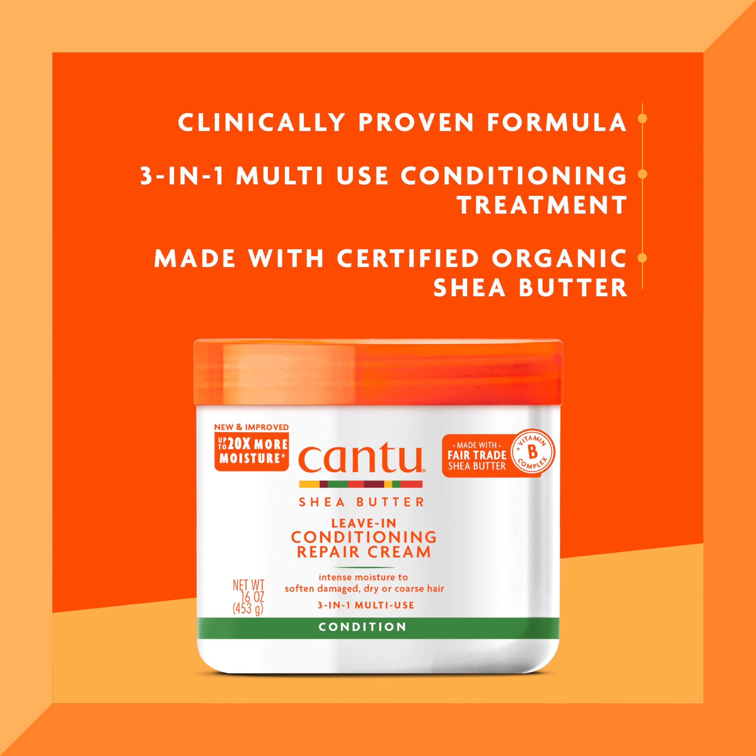 Cantu jar in hand scale view for 16 oz pack convenience
