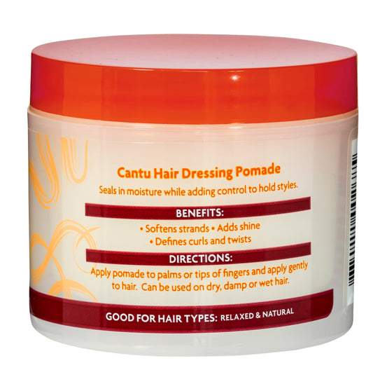Cantu pomade texture close-up displaying creamy shea butter-rich finish