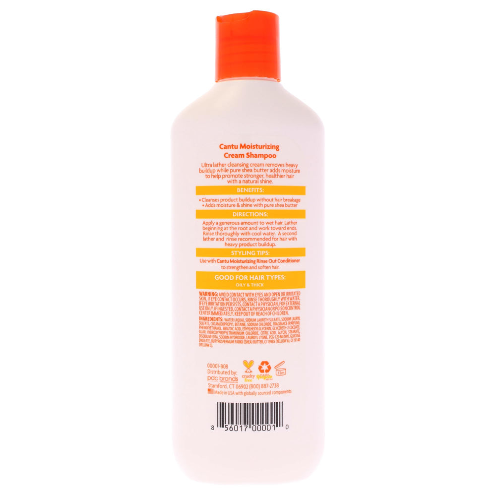 Cantu cream shampoo texture close-up showing rich moisturizing formula