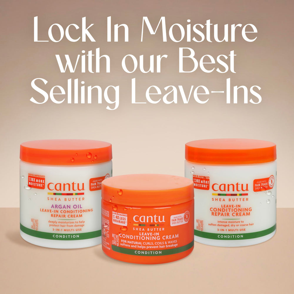 Cantu jar on bathroom shelf in lifestyle scene suggesting daily use routine