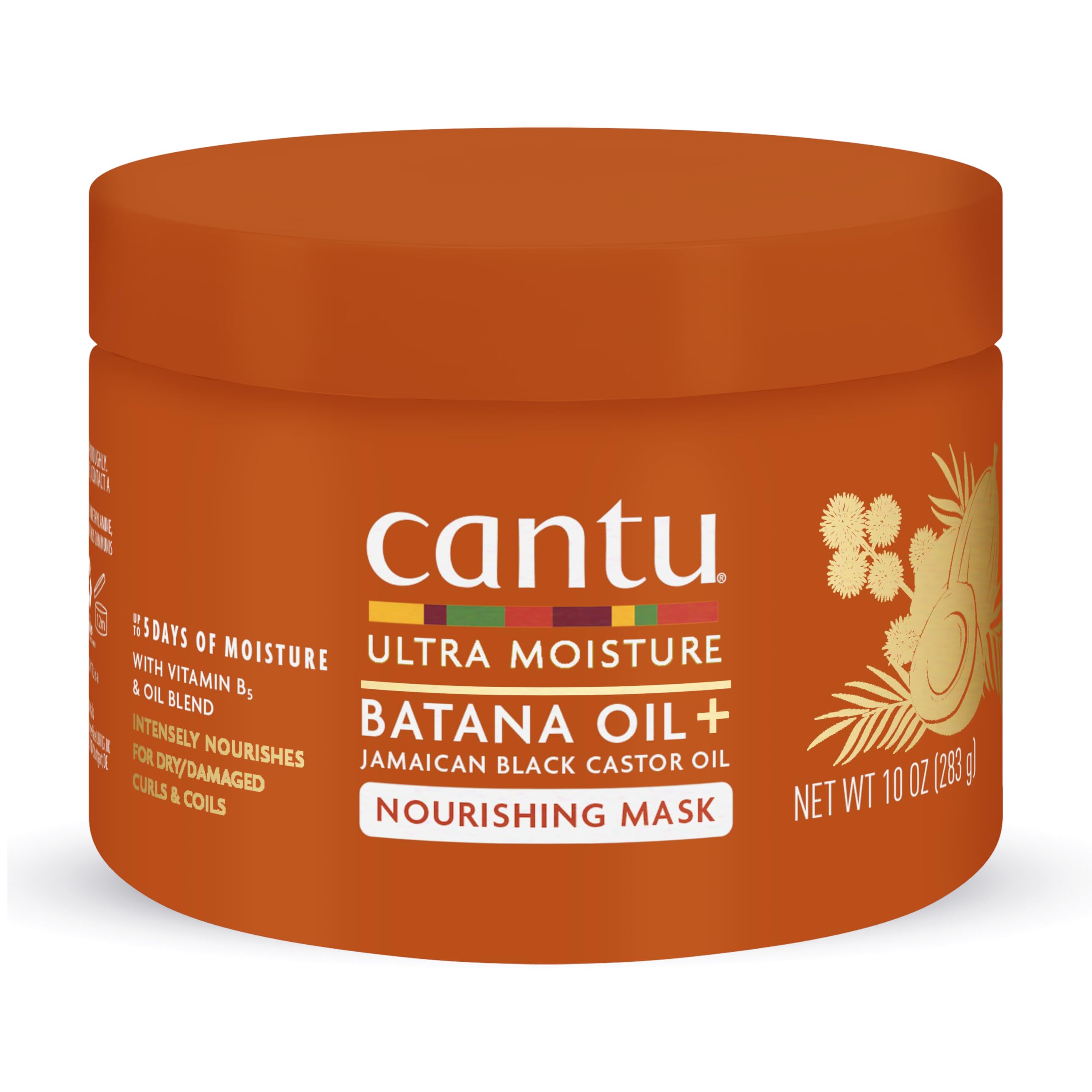 Cantu jar front view showing label and 10 oz size for clear identification and trust