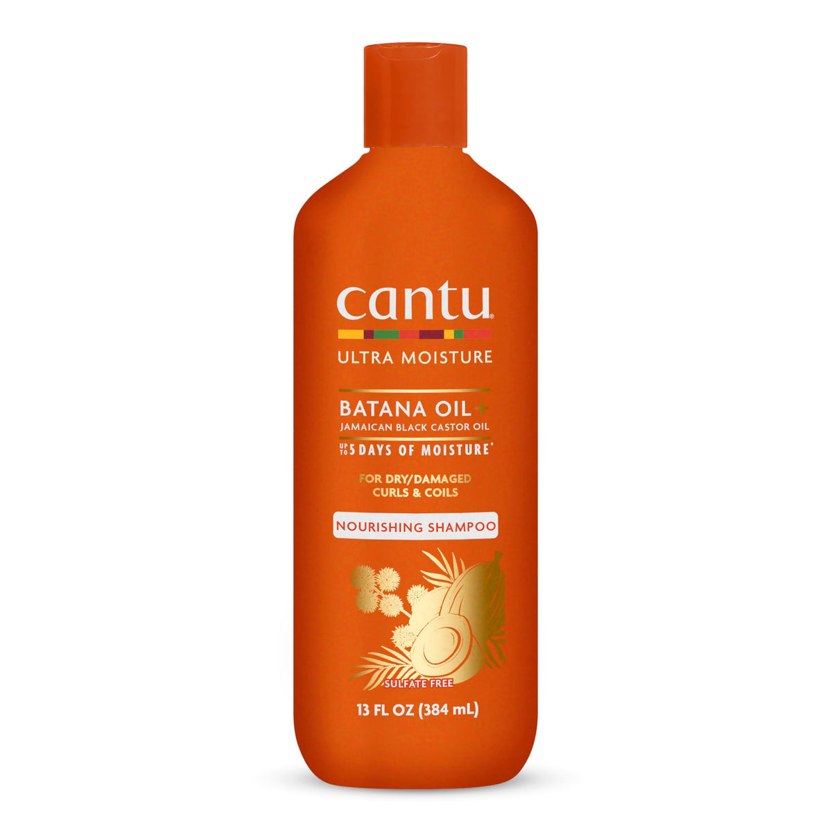 Cantu front bottle image showing product and hydration benefits