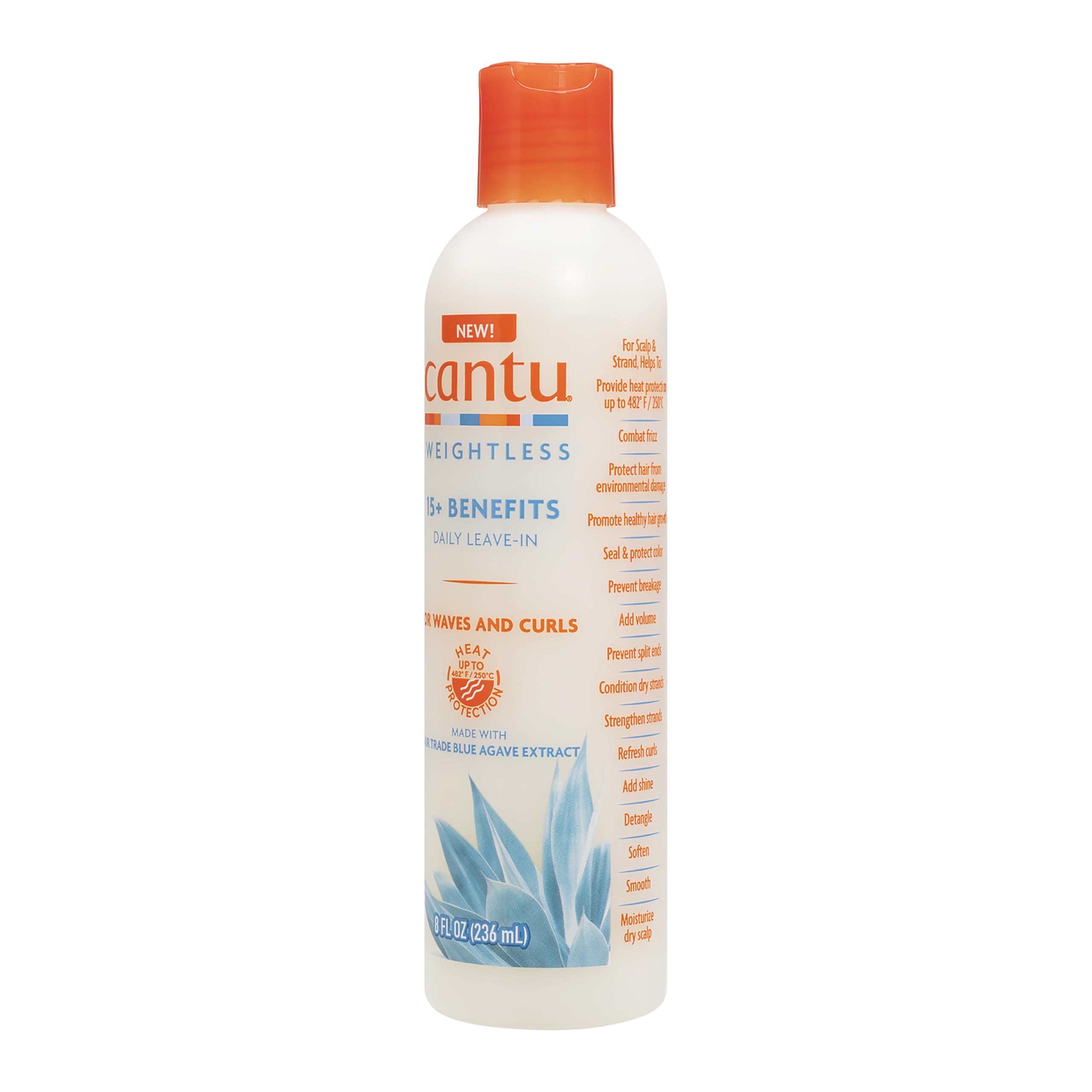 Cantu weightless cream texture closeup demonstrating lightweight hydration benefit