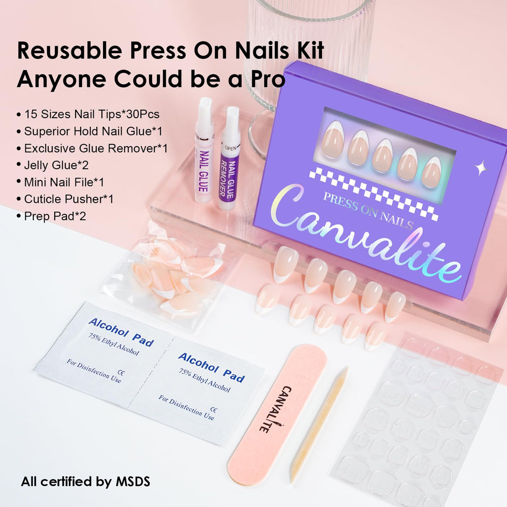 CANVALITE mini file and cuticle pusher tools for easy prep