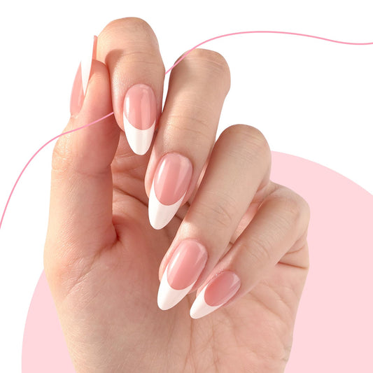Canvalite close-up of French tip detail highlighting neat lines and durability